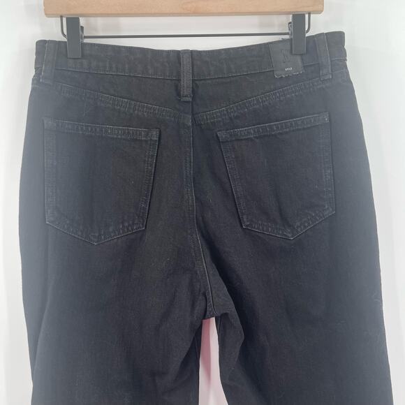 HALE Jeans Denim Size 29 Size Naia High Rise Straight Leg Side Stripes Raven - Picture 9 of 13